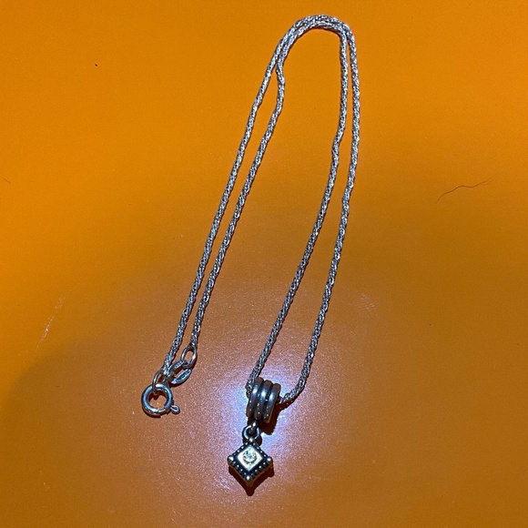 PANDORA Sterling Silver Charm Pendant 16” Rope Necklace ALE Retired Zirconia - Picture 5 of 12